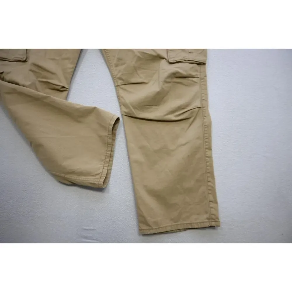 Levis Cargo Pants Beige Loose Baggy Straight‎ Flat Mens Size 44 x 30